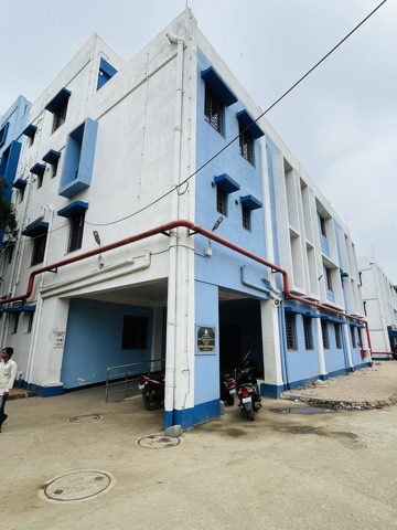 Academic Block corner view with covered entrance