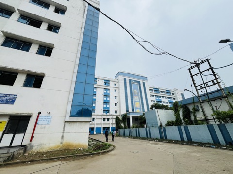 Autopsy Block with main hospital campus vista